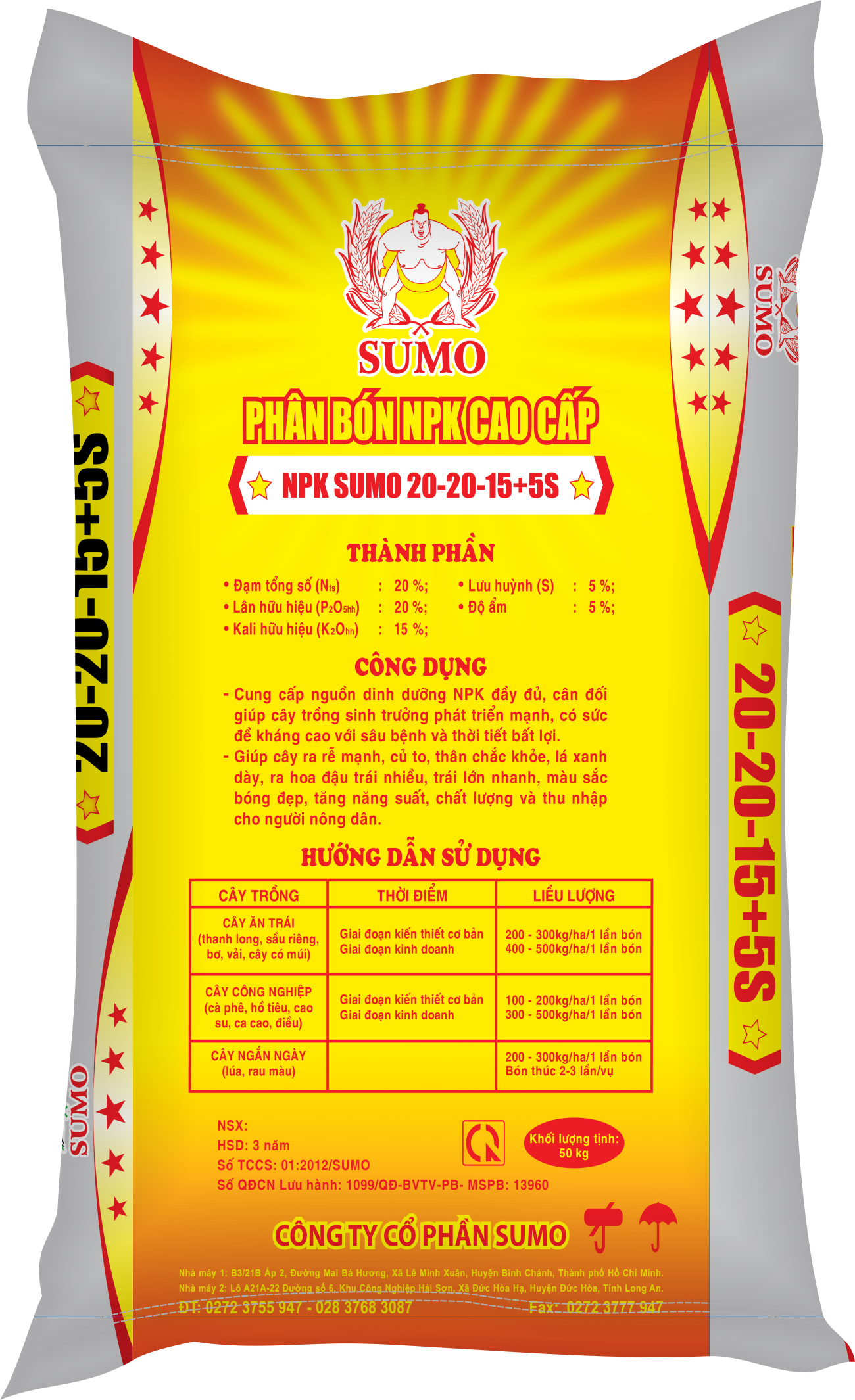 Phân NPK 20 - 20 -15 + 5S-69