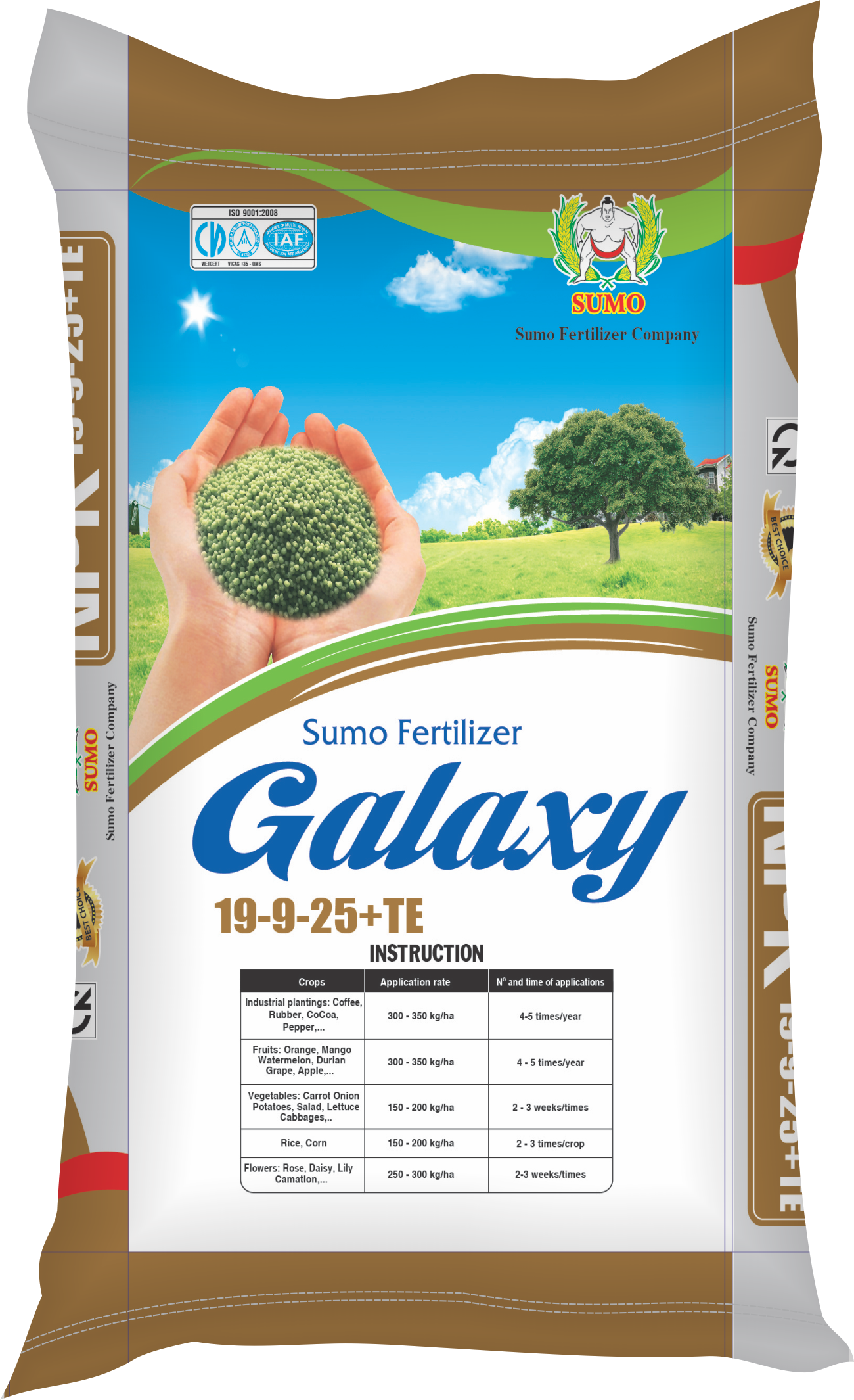 Phân NPK Galaxy 19 - 9 - 25 + TE-76