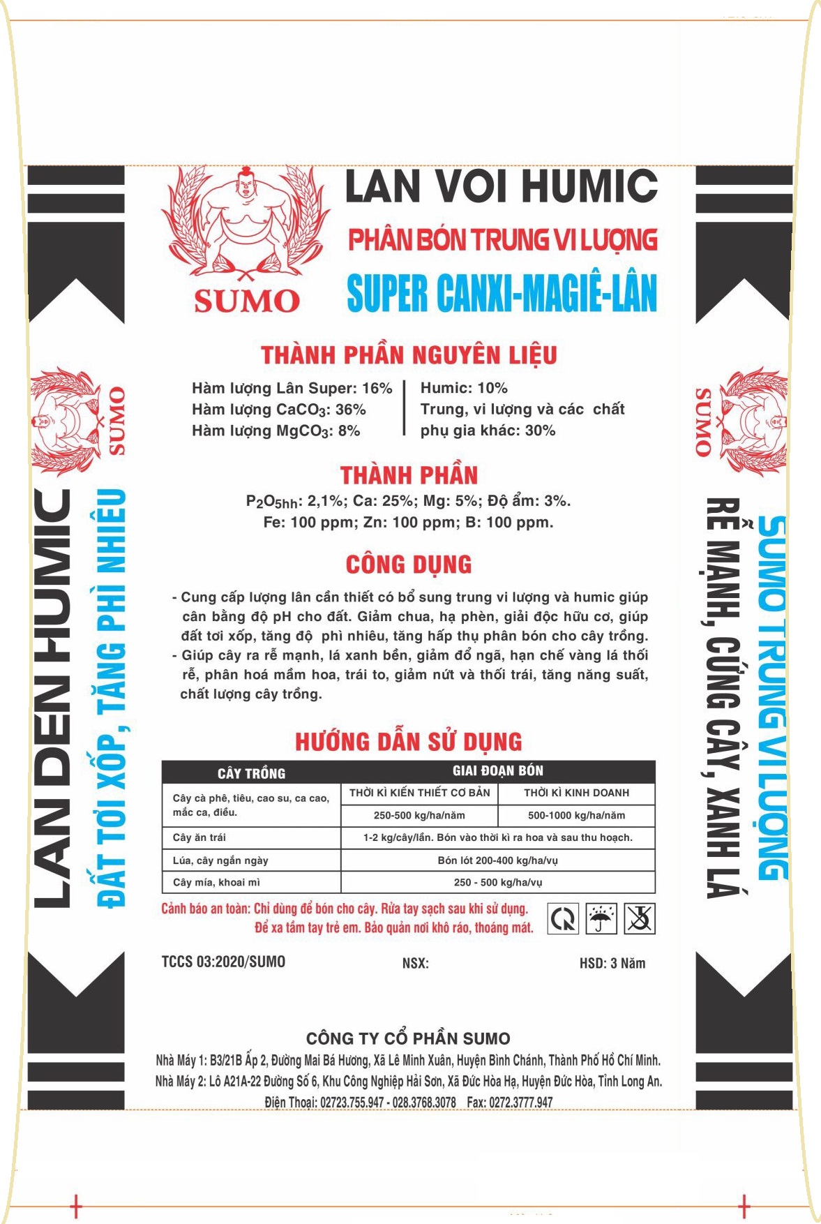 Phân Lân Vôi Humic-58