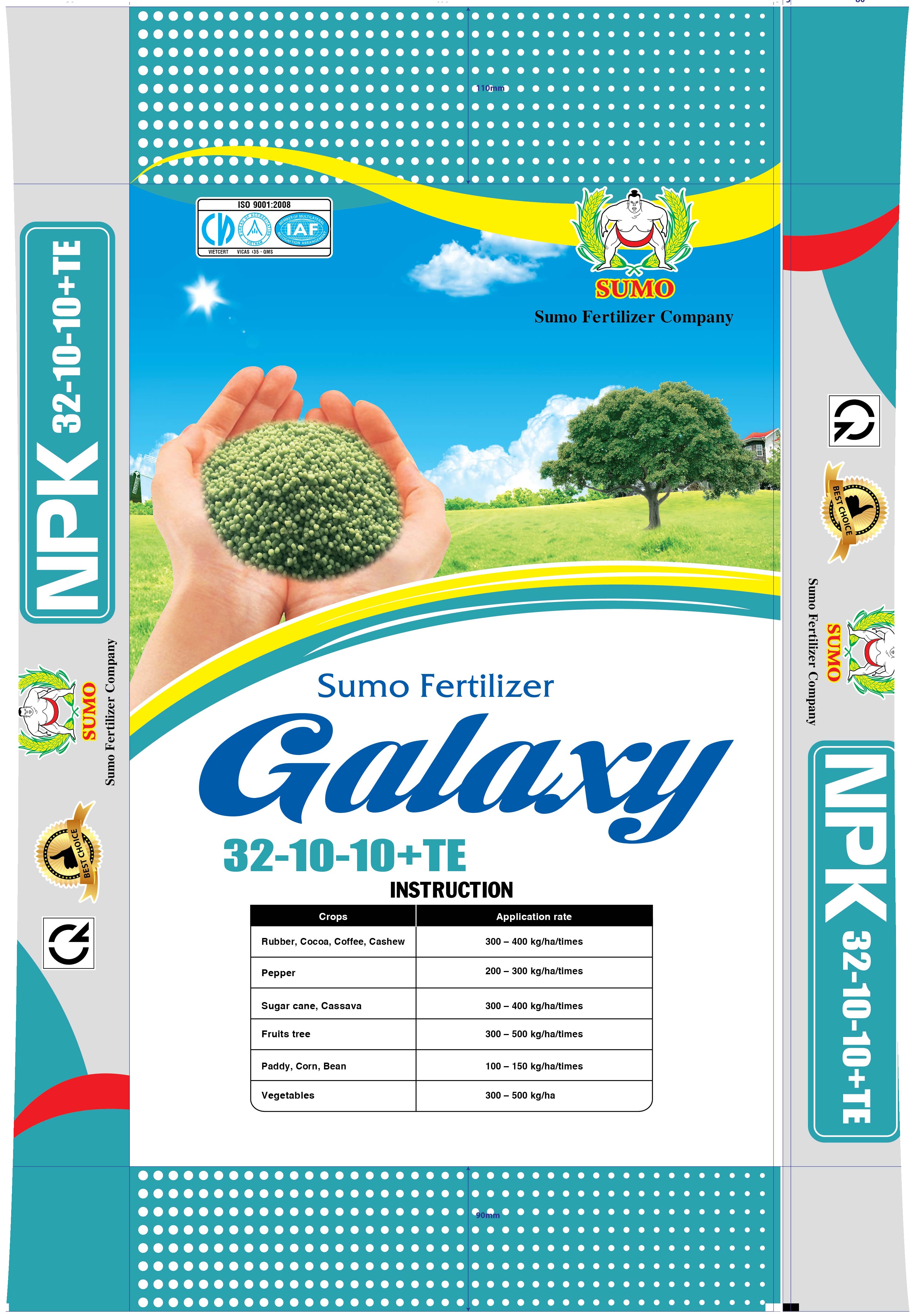 Phân NPK Galaxy 32 - 10 - 10 + TE-53