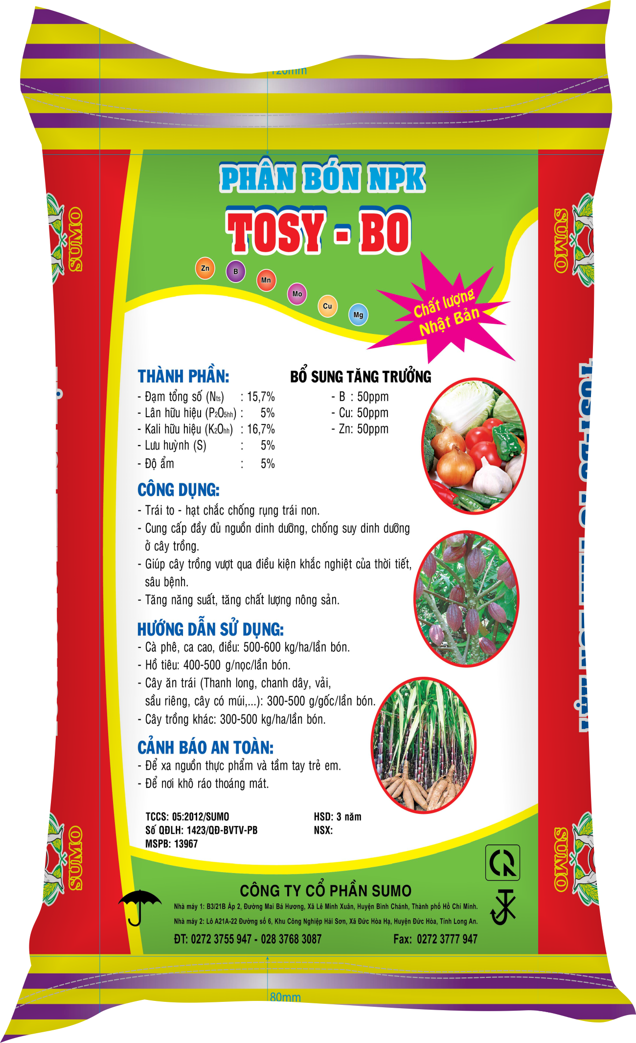 Phân NPK TosyBo 15.7 - 5 - 16.7 + TE-67