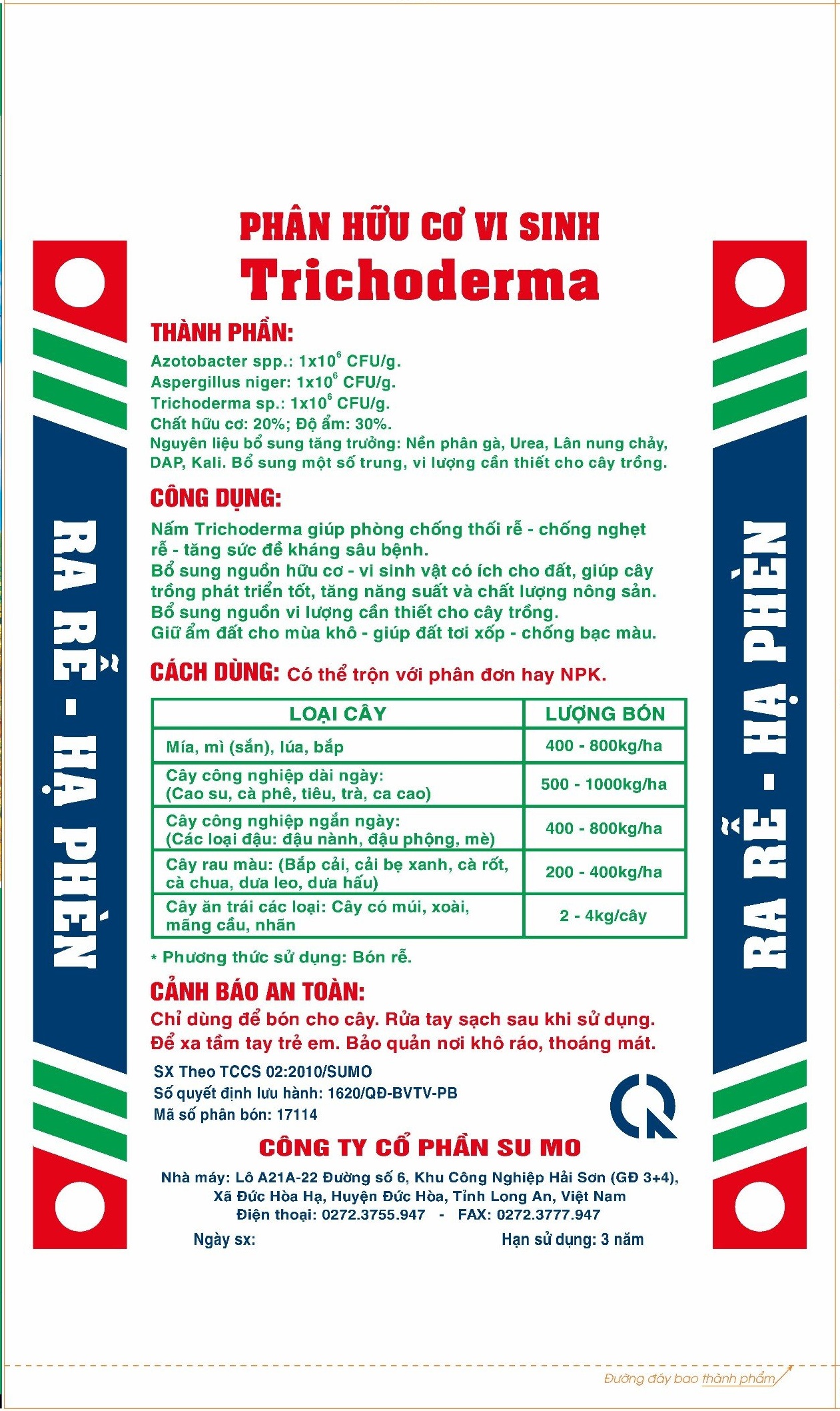 Phân HCVS Tricoderma +TE-102