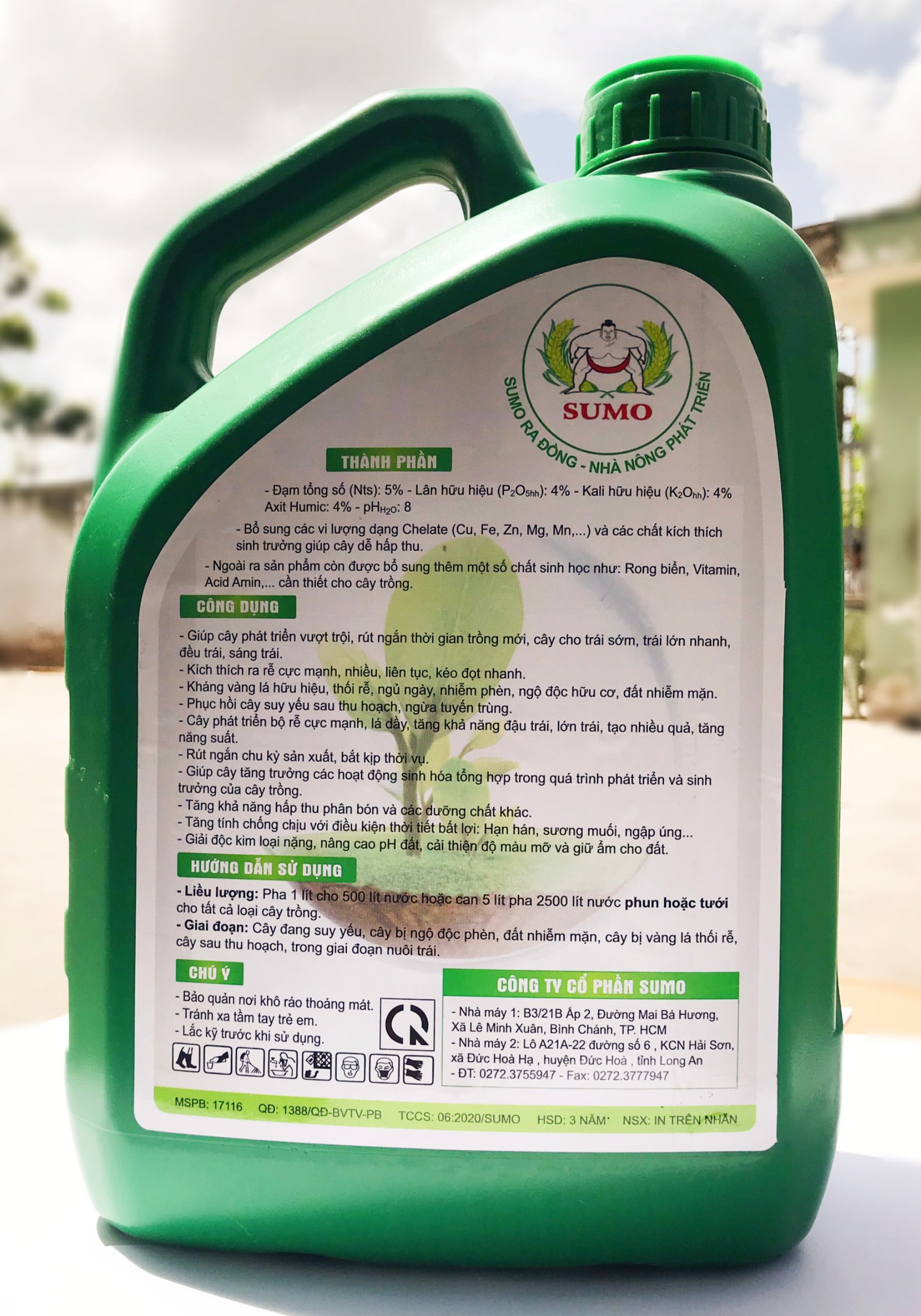 Phân bón lá NPK Sinh Học K - Humate-55